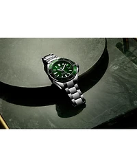 Stuhrling Men's Aquadiver Silver-tone Stainless Steel , Green Dial , 42mm Round Watch