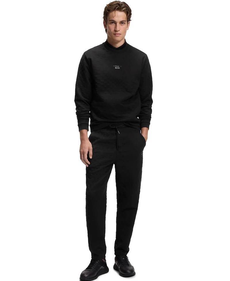 Boss by Hugo x Porsche Men's Regular-Fit Check Jacquard Sweatshirt