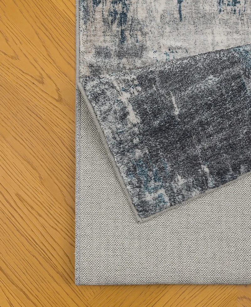 Mink Home Homewell Machine Washable MET8001 2'x6'11" Runner Area Rug