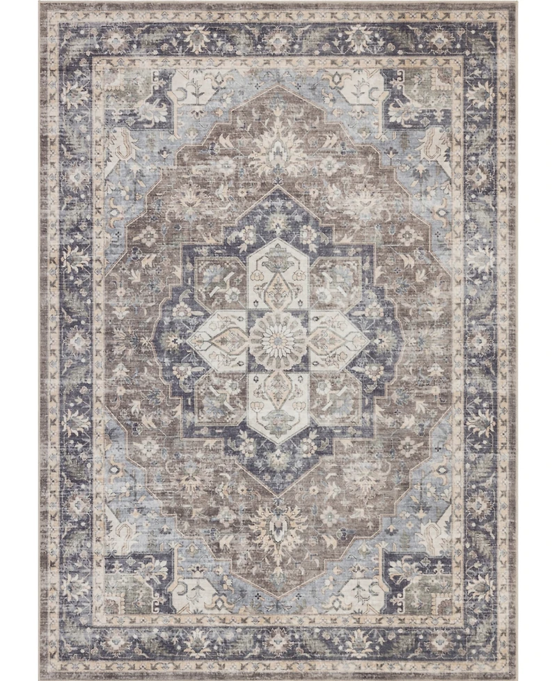 Mink Home Homewell Machine Washable HAM4006 7'10"x9'10" Area Rug