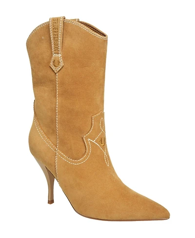 True Religion Women's 702 Logo Mid Calf Cowboy Boot