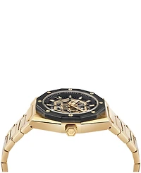 Philipp Plein Deluxe Men's Ip Yellow Gold Stainless Steel Bracelet Watch 44mm