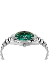Philipp Plein Date Superlative Men's Silver Stainless Steel Bracelet Watch 40mm