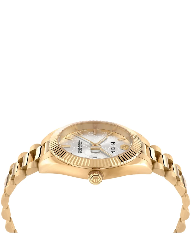 Philipp Plein Men's Ip Yellow Gold Stainless Steel Bracelet Watch 40mm
