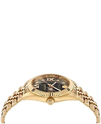 Philipp Plein Date Superlative Women's Ip Yellow Gold Stainless Steel Bracelet Watch 34mm