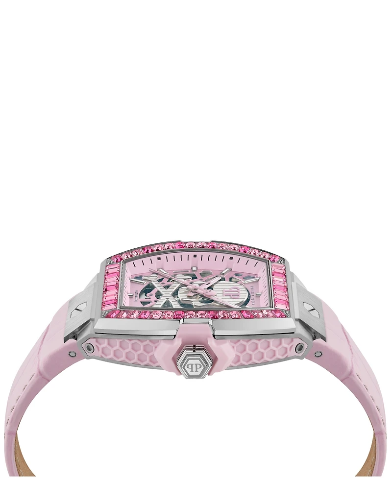 Philipp Plein The keleton 2.0 Men's Calf Leather Strap Watch 44mm