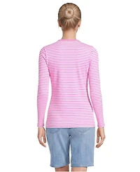 Lands' End Women's Tall Long Sleeve Micro Rib T-Shirt