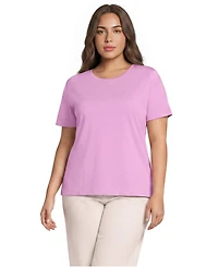 Lands' End Plus Relaxed Supima Cotton Crew Neck T-Shirt