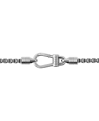 Hugo Boss Men's Liam Stainless Steel Ionic Plated Antique Silver Steel Necklace