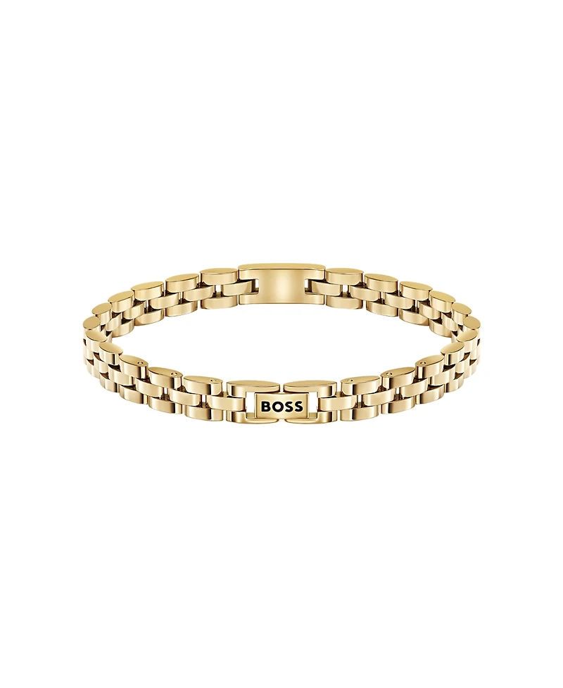 Hugo Boss Men's Archer Ionic Plated Thin Gold Steel Bracelet