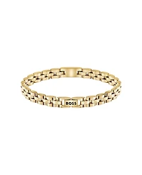 Hugo Boss Men's Archer Ionic Plated Thin Gold Steel Bracelet