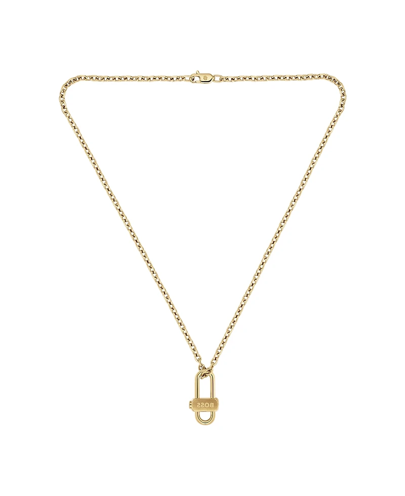 Hugo Boss Men's Ventoux Ionic Plated Thin Gold Steel Necklace