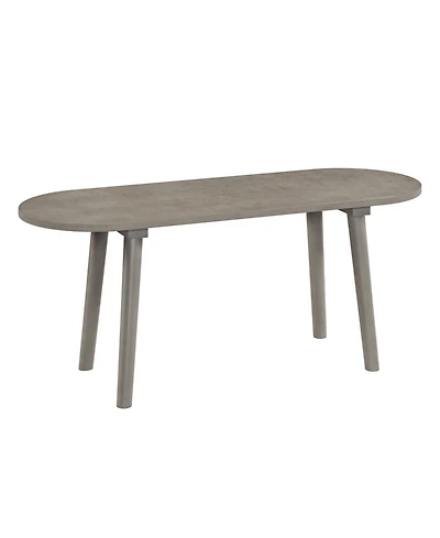 Costway 43" Solid Wood Farmhouse Dining Bench with Rubber Wood Legs