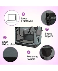 Ashfield and Harkness: 30" Soft Collapsible Dog Crate