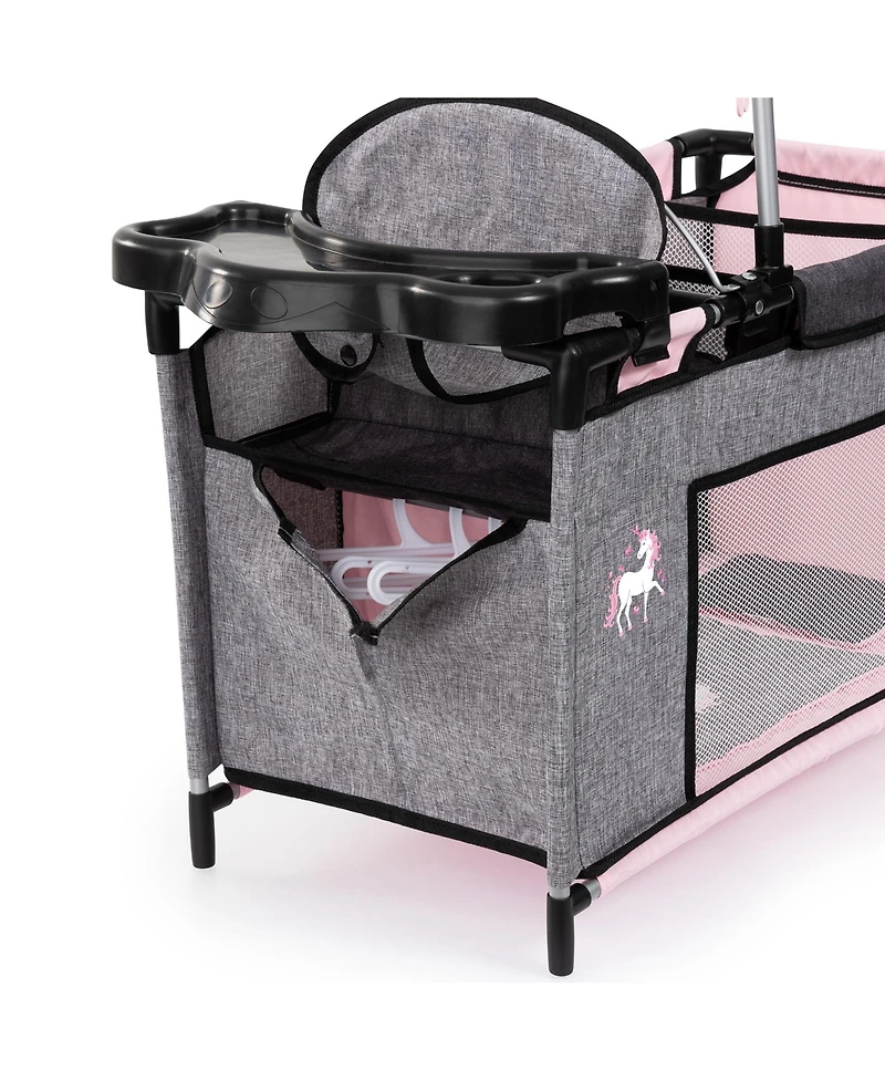 Bayer Design Multi Bed Fairy 18" Doll Bed with Integrated Highchair, Ages 3+