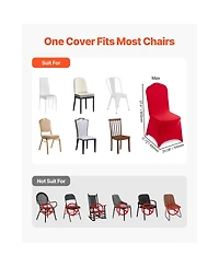 Sugift 50 Pieces Polyester Spandex Stretch Chair Covers Flat-Front Fits Up to 20.08 x 17.72 x 37.4
