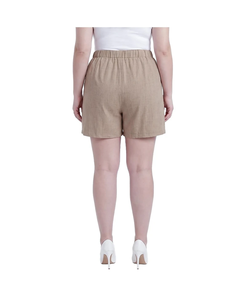 Standards & Practices Plus Pull-On High-Rise Wide-Leg Shorts, 6" Inseam