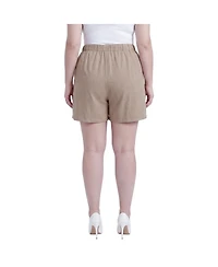 Standards & Practices Plus Pull-On High-Rise Wide-Leg Shorts, 6" Inseam