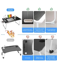 Gnuadz Laptop Bed Desk Foldable Usb Port Cup Holder Drawer Portable