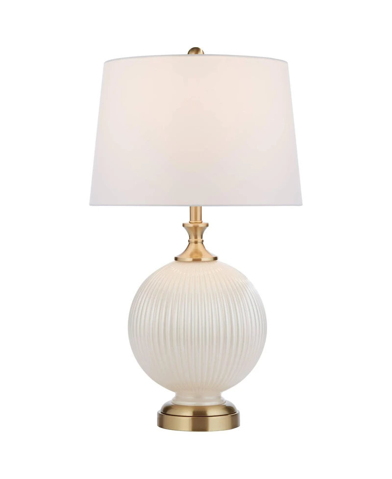 Possini Euro Design 27" High Fluted Opal Glass Table Lamp
