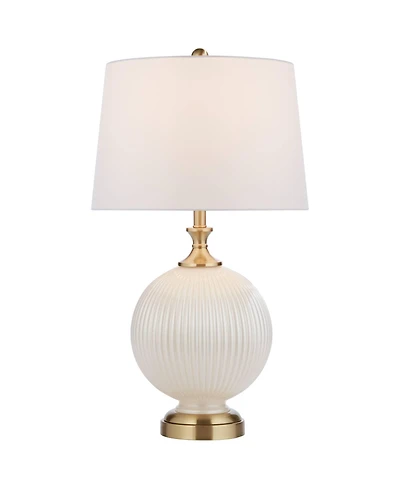 Possini Euro Design 27" High Fluted Opal Glass Table Lamp
