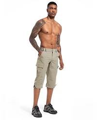 Piscifun Quick Dry Men's Capri Cargo Shorts 5 Pockets Hiking Fishing Athletic Wear