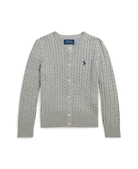 Polo Ralph Lauren Girls 7-16 Mini-Cable Cotton Cardigan