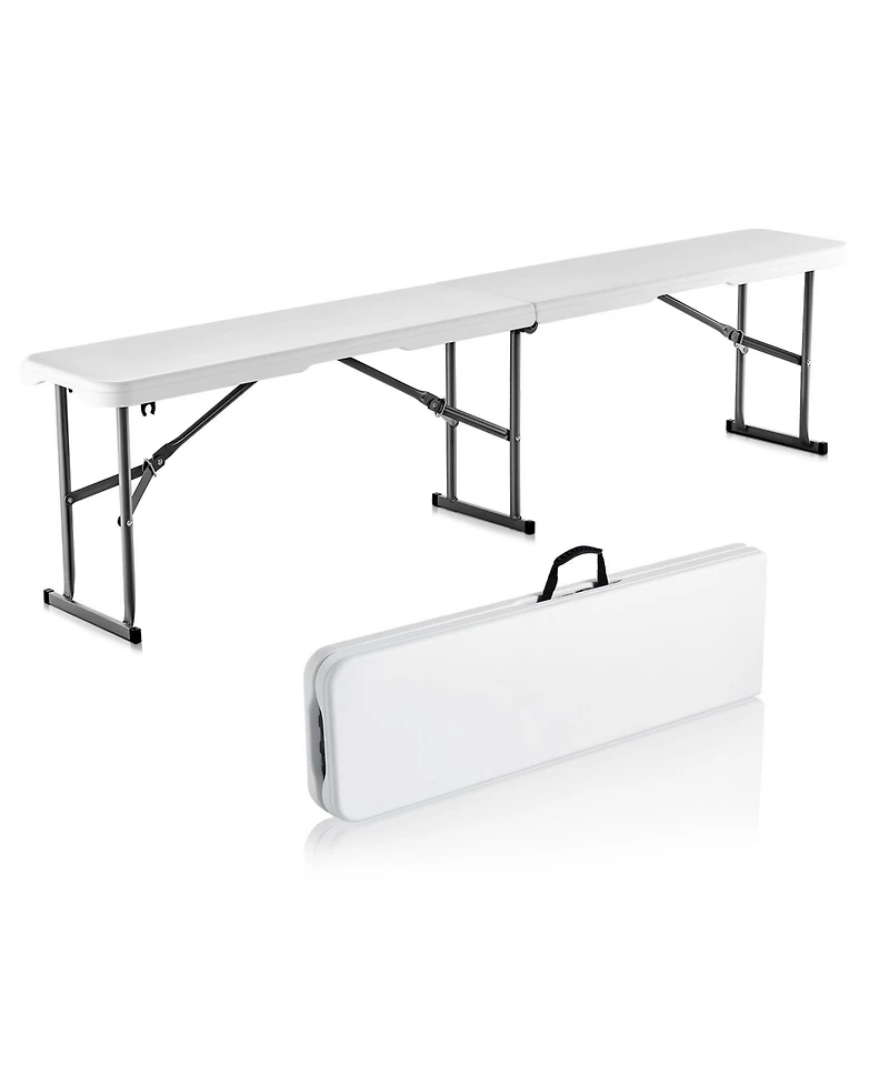 Sugift 6 ft Portable Folding Bench Hdpe Seat for Indoor Outdoor Picnic Patio Camping 1 Pack