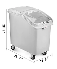 Sugift 3 Pack 21 Gallon Dry Ingredient Storage Bin on Casters for Commercial Restaurant Kitchen