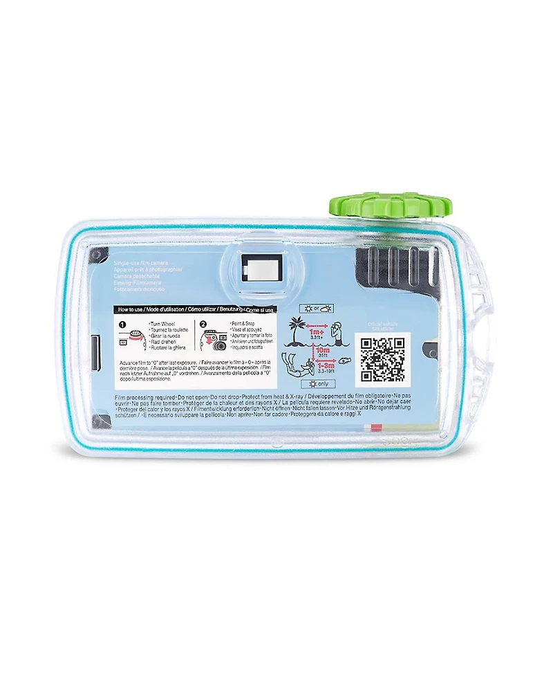 Fujifilm 4-pack QuickSnap 800 Waterproof 35mm One-Time-Use Disposable Camera, 27 Exposures with Panasonic Floating Camera Strap