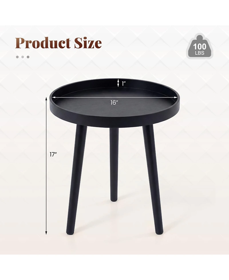 Costway Round Side Table Sofa Coffee End Accent Nightstand Home Furniture.