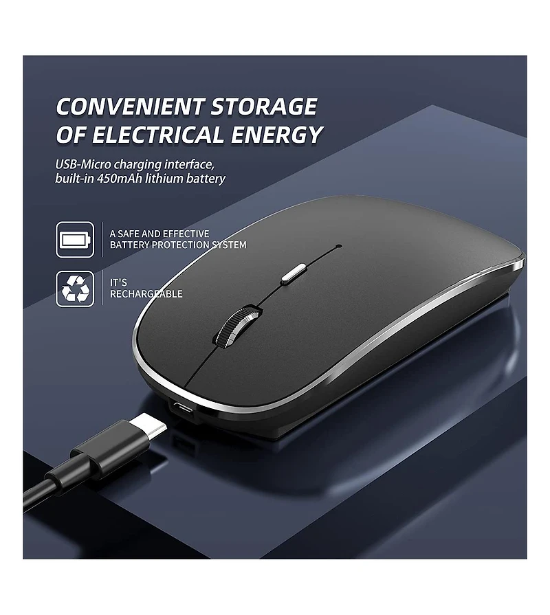 Lofree Rechargeable Wireless Quiet-Click Mouse for Pc/Mac
