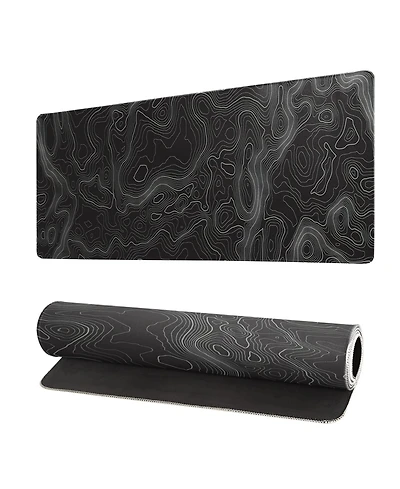 Lofree Extended Topographic Contour Gaming Non-Slip Desk Pad Compatible with Laptops, Keyboards, and Mice