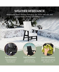 WestinTrends Outdoor Patio Hdpe Plastic Modern Adirondack Dining Chairs (Set of 2)