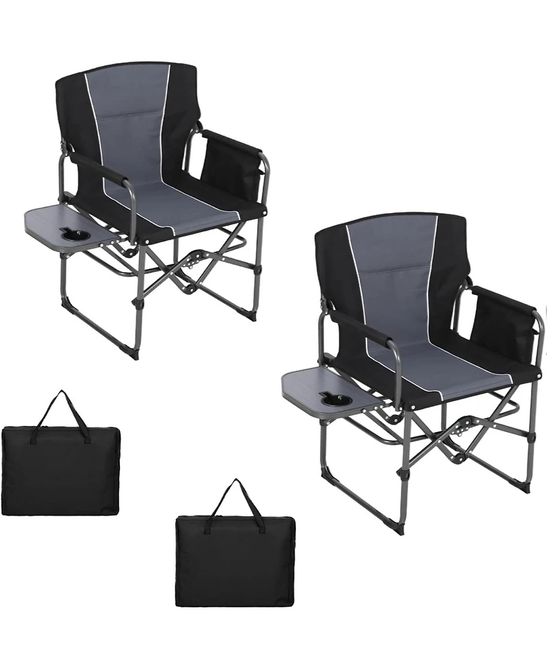 GarveeLife Folding Aluminum Director Chair 400 lbs Capacity Camping Chairs