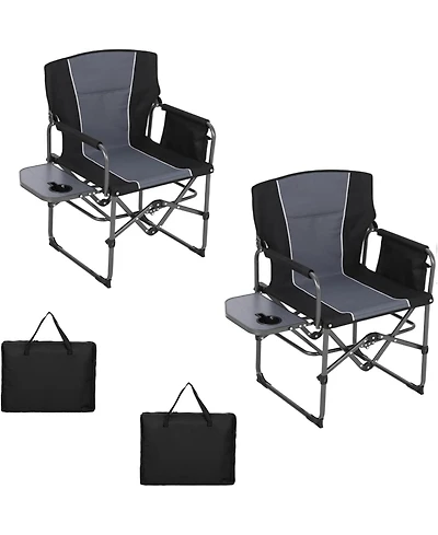 GarveeLife Folding Aluminum Director Chair 400 lbs Capacity Camping Chairs