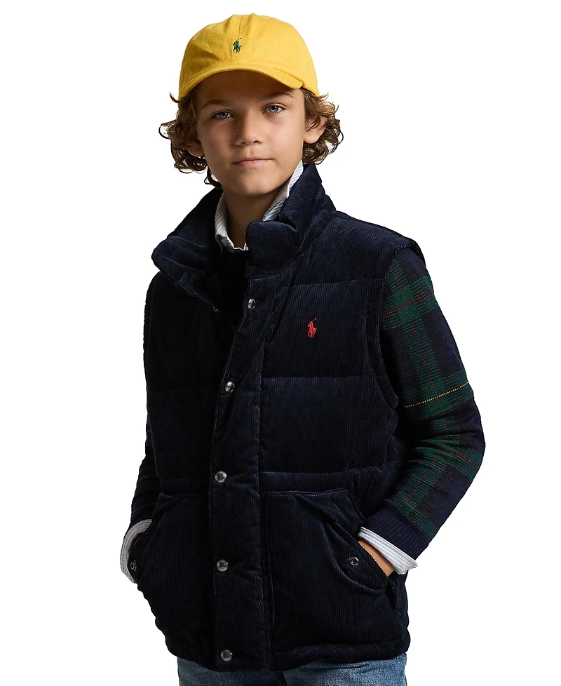 Polo Ralph Lauren Boys' 8-20 Convertible Corduroy Down Jacket