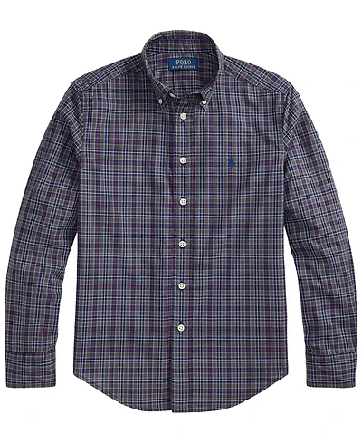 Polo Ralph Lauren Boys' 8-20 Plaid Cotton Poplin Shirt