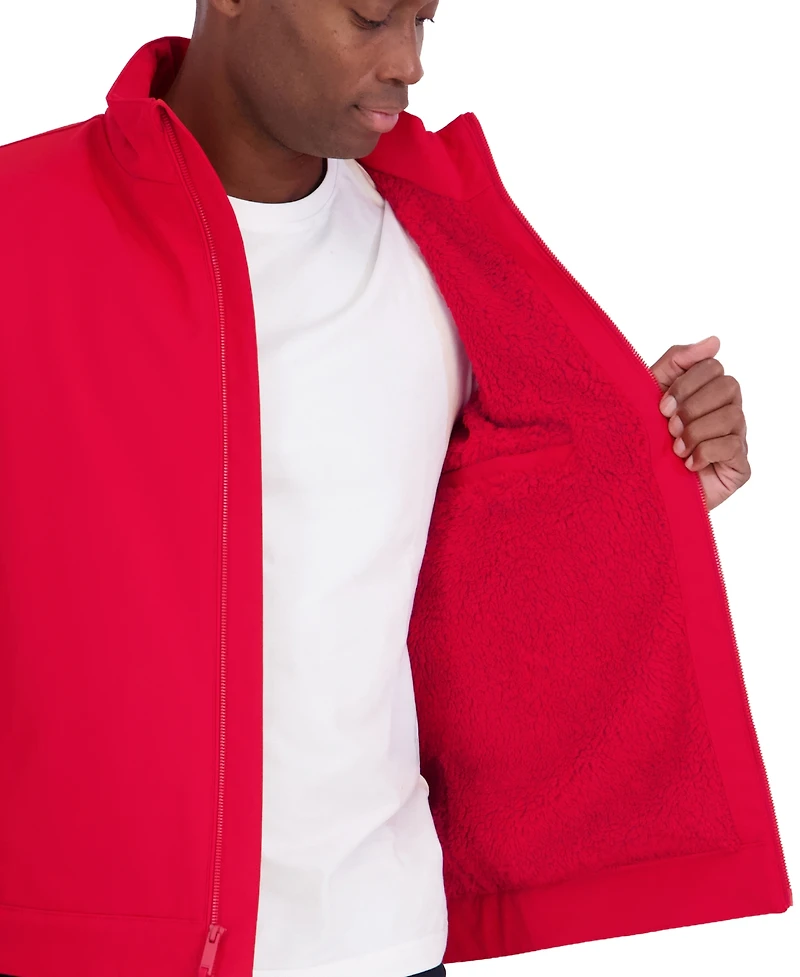 Calvin Klein Men's Sherpa Lined Softshell Stand Collar Jacket