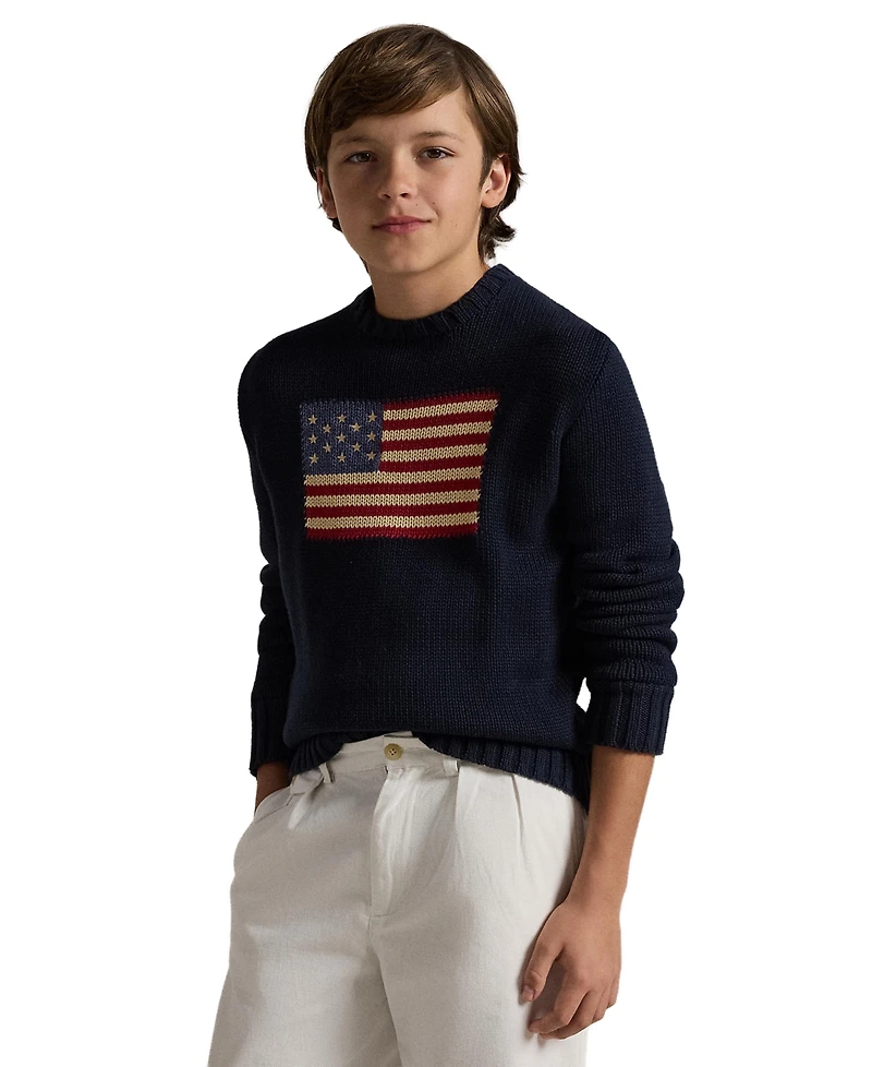 Polo Ralph Lauren Big Boys The Iconic Flag Sweater