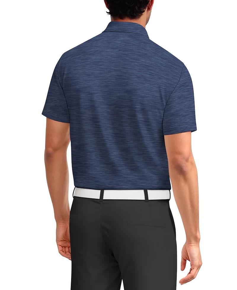 Pga Tour Men's Short-Sleeve Airflux Heather Golf Polo Shirt
