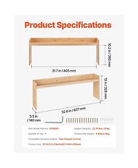 Sugift Over the Stove Spice Shelf Seasoning Organizer Countertop Storage Rack with 6 Hooks