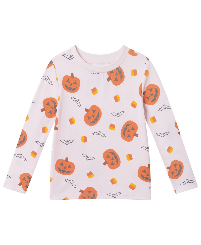 Andy & Evan Toddler Girls' 2T-4T Pumpkin Print Pajama, 2-Piece Set
