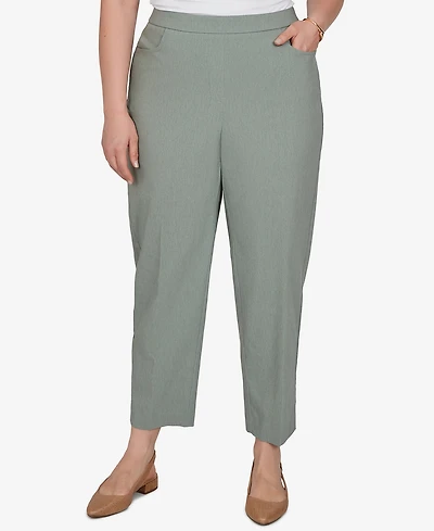Alfred Dunner Plus Provence Millennium Flat-Front Pull-On Cropped-Ankle Pants