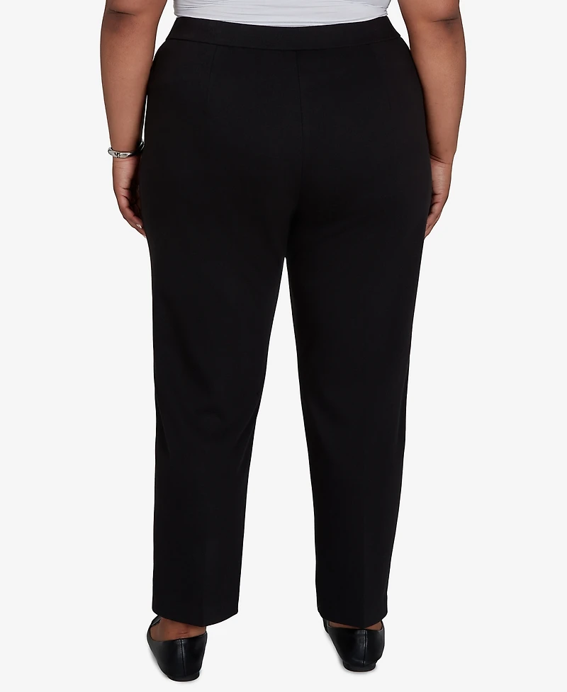 Alfred Dunner Plus Travel Advisory Pull-on Straight Pants