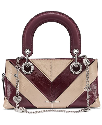 Karl Lagerfeld Paris Benoite Small Leather Satchel Handbag
