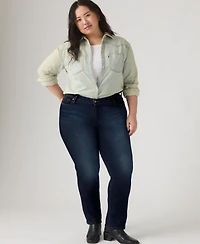 Levi's Plus Classic Straight Mid-Rise Stretch Jeans
