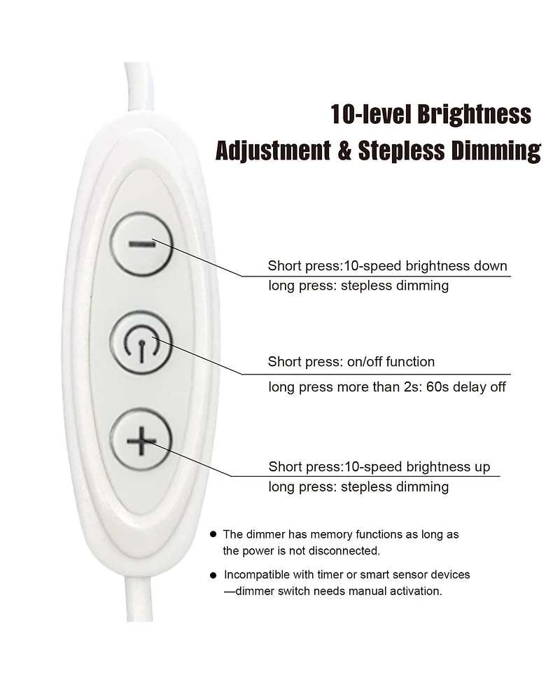 Lofree Dimmable Usb Cob Led Strip Lights Flexible Cuttable Task Lighting for Diy Projects