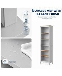 gaomon 70.3" 6-Tier Floor-Standing Bookcase with Open Shelves and Display Racks, Tilt-Resistant Design, Ideal for the Living Room or Home Office