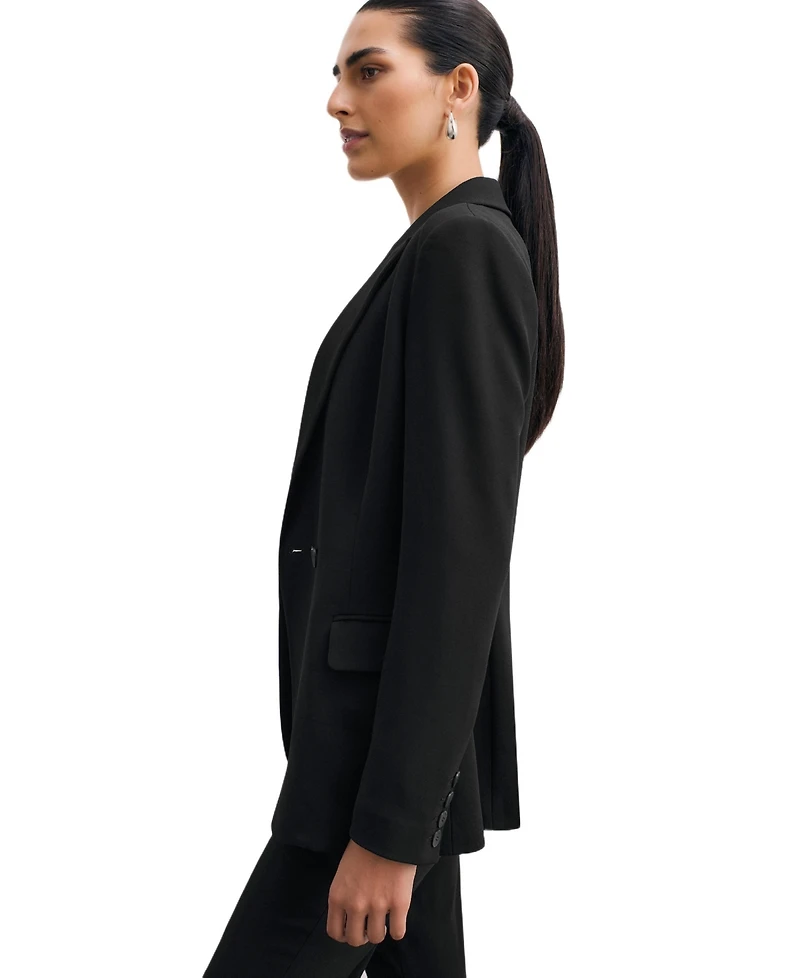The Fold Women's Double-Breasted Tailored Blazer